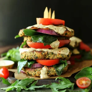 Veggie Baked Falafel Burger Recipe