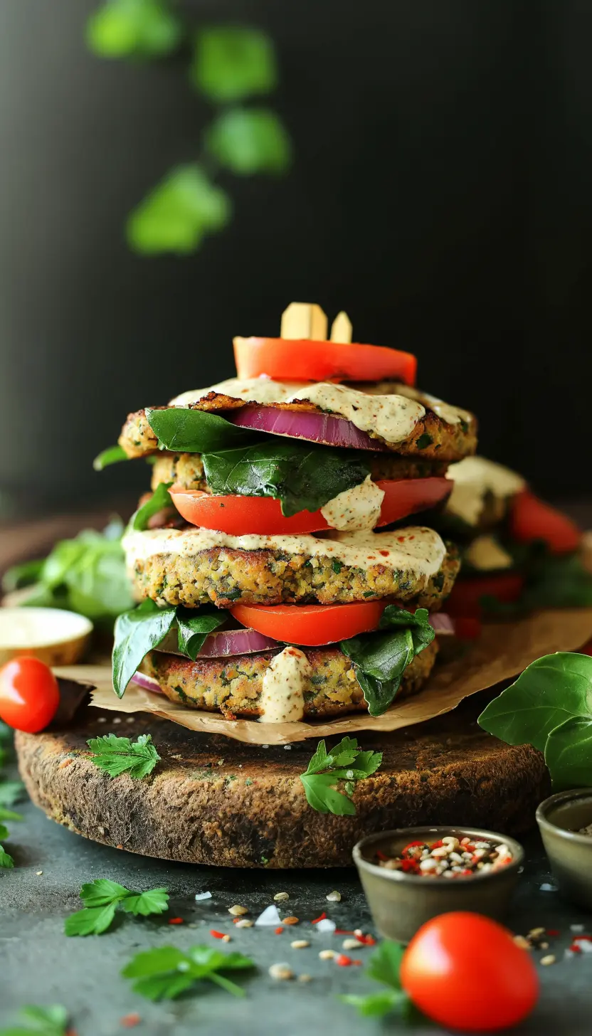 Veggie Baked Falafel Burger Recipe