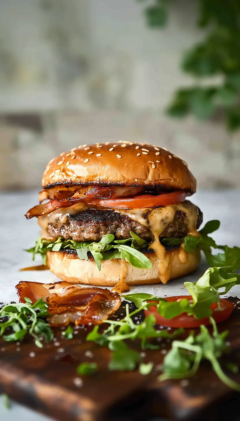 Juicy Caramelized Onion Cheeseburger