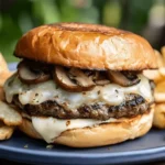 mushroom swiss burger