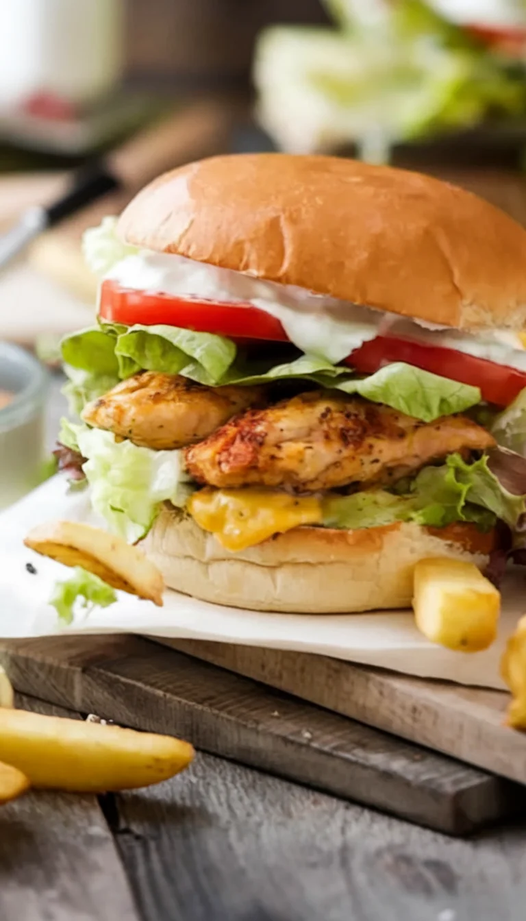 Garlic Grilled Chicken Burger image