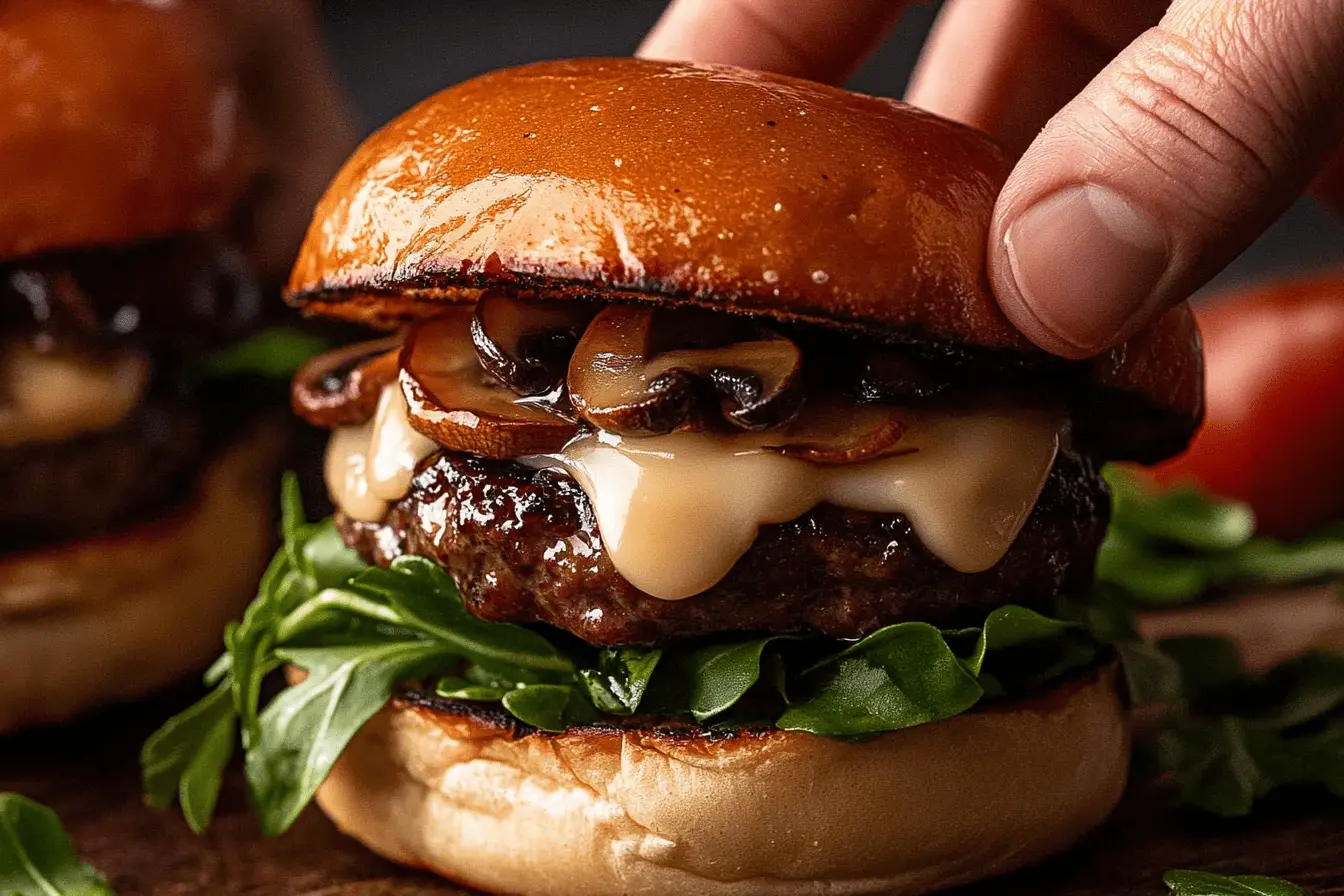 Mushroom Swiss Burger Recipe