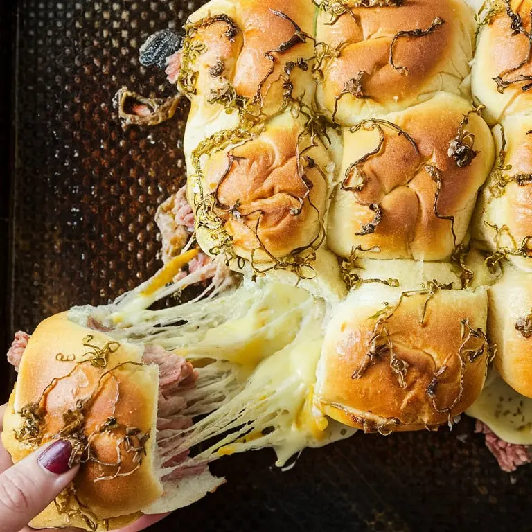 juicy philly cheesesteak sliders image