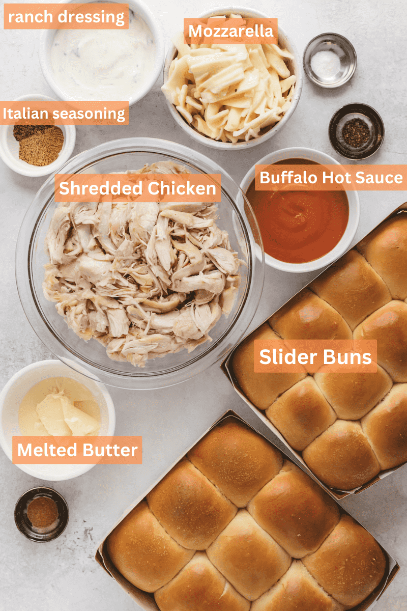 Buffalo Chicken Sliders Ingredients-min