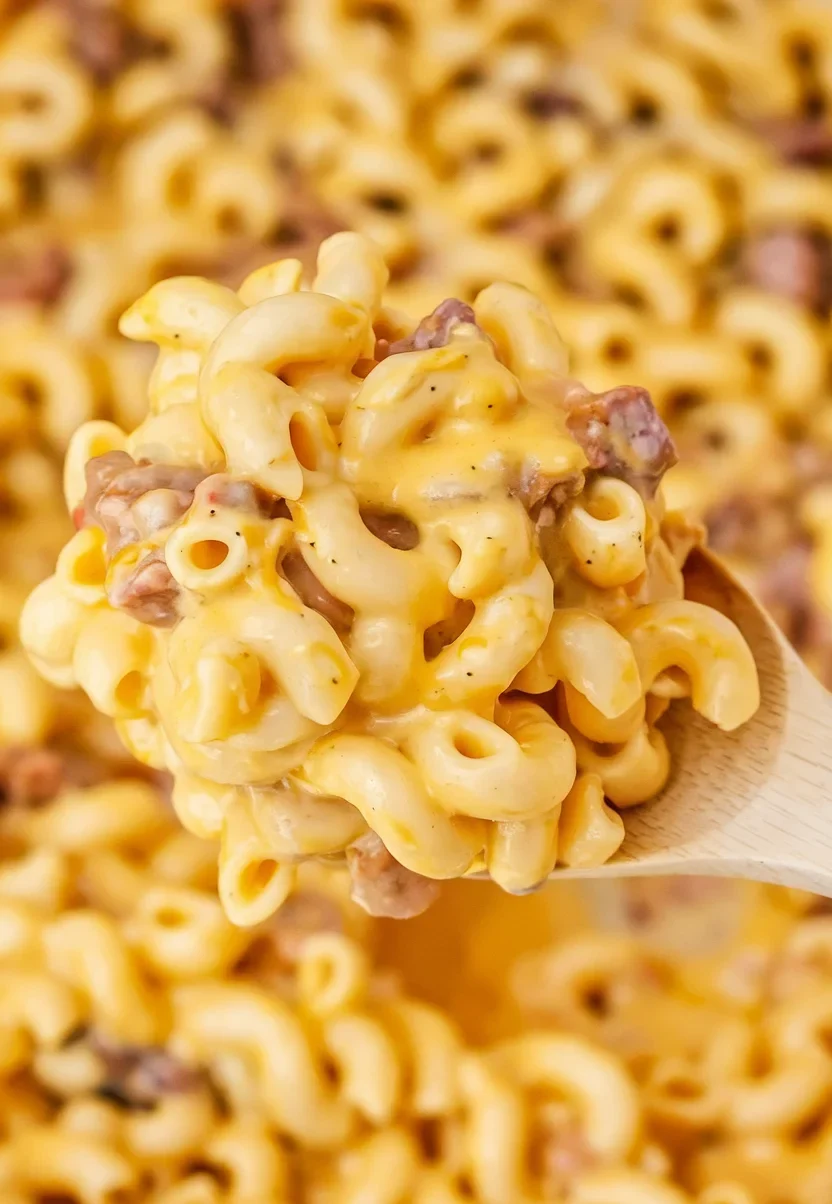 hamburger mac and cheese